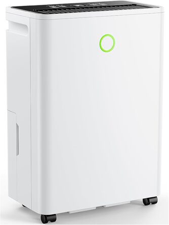 Електричний осушувач повітря 12л/24г з автоматичним та безперервним зливом (шланг у комплекті), для спалень та підвалів, LED-дисплей, тихий, з таймером