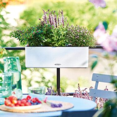 Горщик LECHUZA CUBE Color Triple білий 13680, 40x14x13,5 см - для квітів та зелені