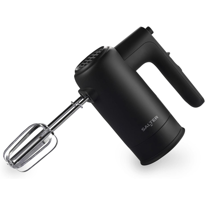 Міксер ручний Salter EK5613BMBLK Kuro - електричний міксер з набором насадок, 5 швидкостей, Turbo-функція, система Quick Release