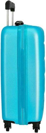 Валіза ручної поклажі Roll Road з ABS-пластику, кодований замок, 4 колеса, блакитний колір, набір