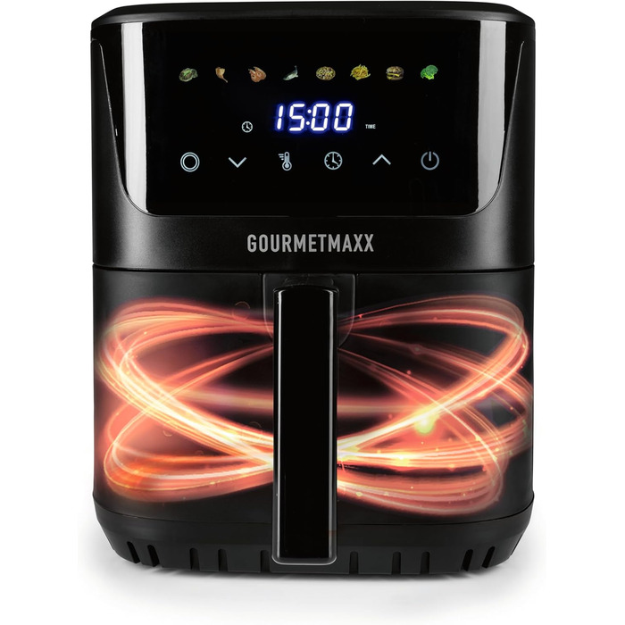 Фритюрниця повітряна GOURMETmaxx з 2 камерами | 10L | Вертикальна, з сенсорним дисплеєм