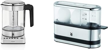 Електричний чайник-заварник WMF Küchenminis 2в1 з регулюванням температури, 1л, 1900 Вт, скляний, з тримачем для пакетиків та ситом