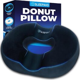 Подушка для сидіння Sleepavo Donut - для полегшення болю при геморої, тріщинах, ішіасі та пролежнях