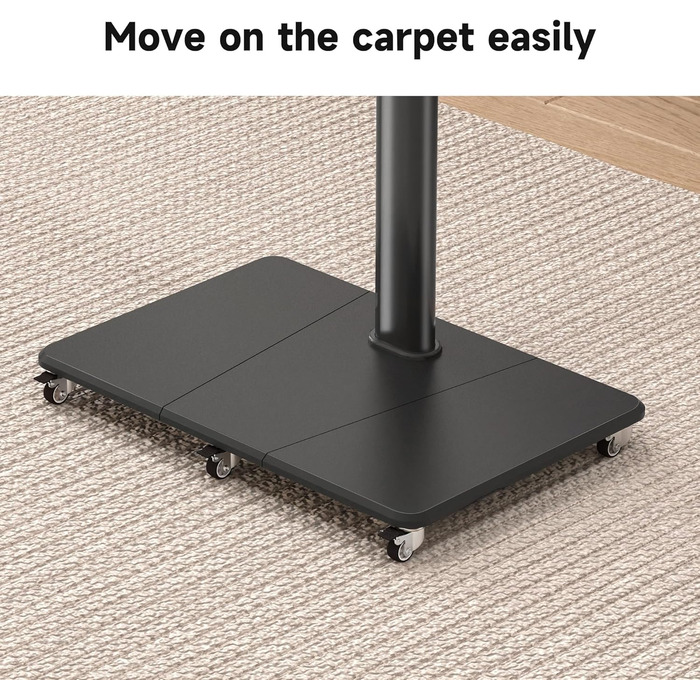 Підставка для телевізора на колесах, регульована по висоті, для екранів 42-70 дюймів, до 40 кг, VESA 600x400 мм