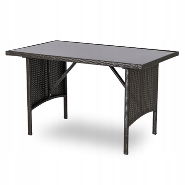 Комплект садових меблів із техноротанга MEBEL ELITE, чорний, 6 предметів