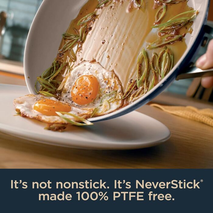 Набір посуду Ninja Ceramic Pro CW39011MM: 11 предметів, керамічне покриття, антипригарне, для всіх плит (в т.ч. індукційних), піч-безпечний, без PTFE, колір - Midnight Blue