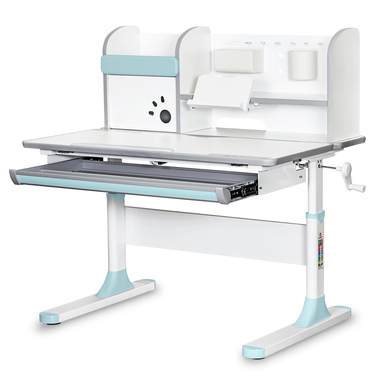 Дитячий стіл Mealux Edmonton Multicolor BL з полицею (арт. BD-610 W/MC + BL з полицею)