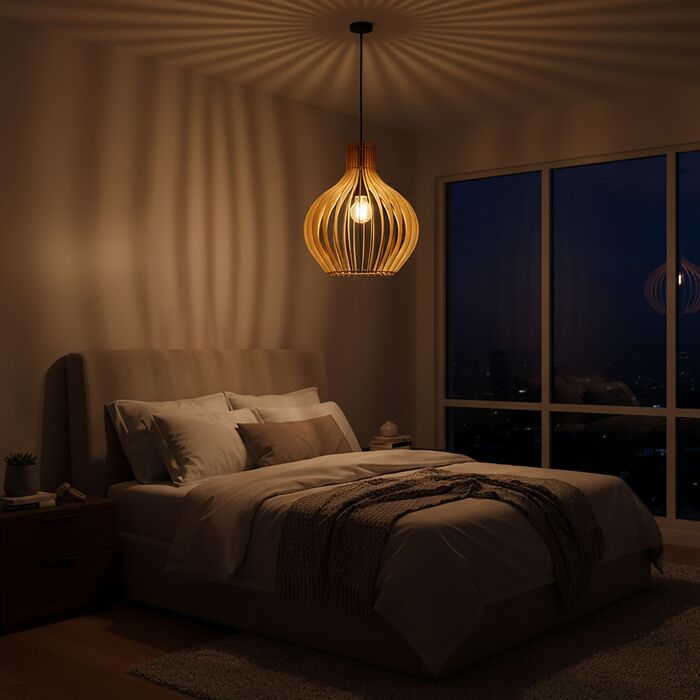 Підвісна лампа Relaxdays з дерев'яними плафонами