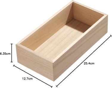 Органайзери для ящиків на кухню iDesign 2 шт. з регульованим розміром, з палісандрового дерева, для столових приборів та кухонного приладдя, бежевий (25.4x12.7x6.9 см)