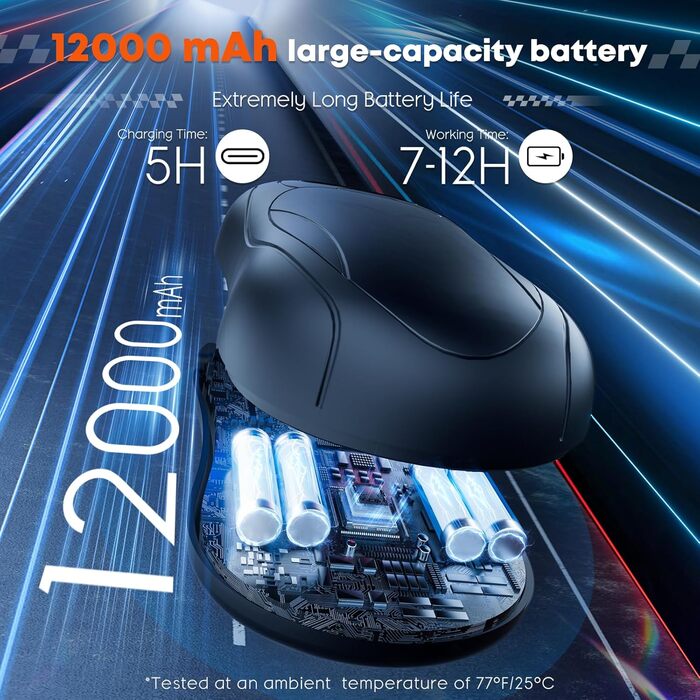 Електричний гріє для рук 2 шт. 12000 mAh з магнітним двостороннім нагріванням та цифровим дисплеєм температури та заряду батареї для відпочинку на природі/кемпінгу, чорний