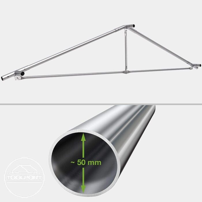 Намет для заходів Festzelt XXL: білий павільйон 5x10 м, висота 2,6 м, матеріал PVC, водонепроникний
