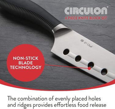 Набір ножів Circulon Messer-Set 6 предметів з підставкою, нержавіюча сталь
