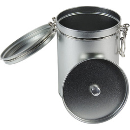 Кавова банка Еспресо банка чайна банка на 250 г. з додатковою внутрішньою кришкою для ароматизатора, металева банка / коробка для зберігання із застібкою-блискавкою 10x1
