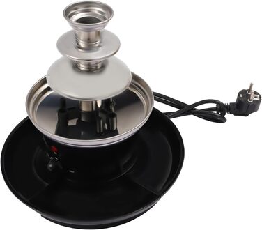 Електричний шоколадний фонтан на 3 яруси з нержавіючої сталі з функцією плавлення, піднос для закусок та 6 виделок. Фонтан для шоколаду та сиру. Набір для фондю