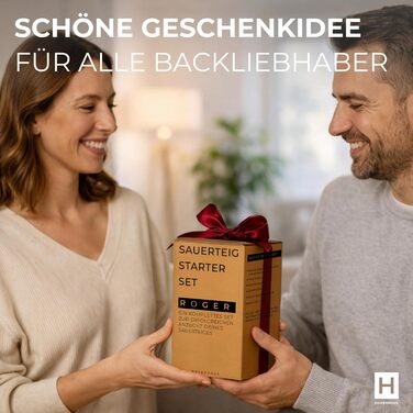 Набір для випічки хліба з закваскою: круглий гнідець, аксесуари для закваски та датський вінчик | Набір для початківців