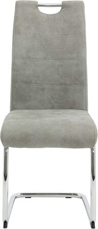 Крісло-гойдалка Hela Tische Flora, кухонне, сіре, з металевим каркасом, 42x57x98 см