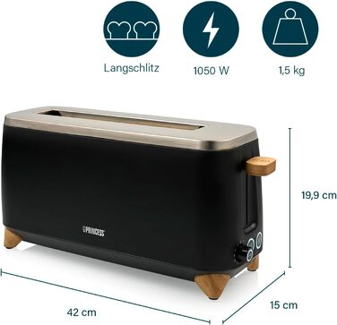 Тостер Принцеса 01.142361.01.001, Чорний