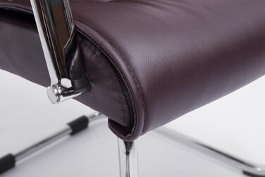 Стілець конференційний Sievert з м'якою оббивкою та штучною шкірою, коричневий