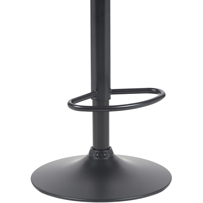 Барний стілець CLP Beverley з штучної шкіри, регульована висота та поворот, дерев'яний табурет з підніжкою, колір: горіх/чорний