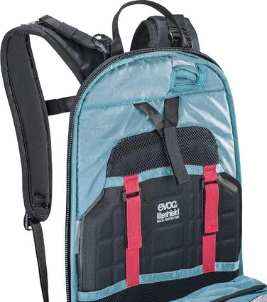 Рюкзак EVOC FR PRO 20l Protector Backpack Daypack (інтегрований захист спини, LITESHIELD SYSTEM, кріплення системи гідратації, лавинне відділення, тримач для лиж та сноуборду, розмір S, M/L, XL) Оливковий / Білий 56 x 27 x 14 см, 20 літрів