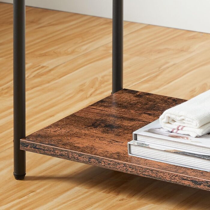 Підставка для рушників HOOBRO, стояча, велика, з 4 перекладинами, 41,5 x 28,5 x 79,5 см, вішалка для одягу, рушників, ковдр, економна, стабільна, в індустріальному стилі