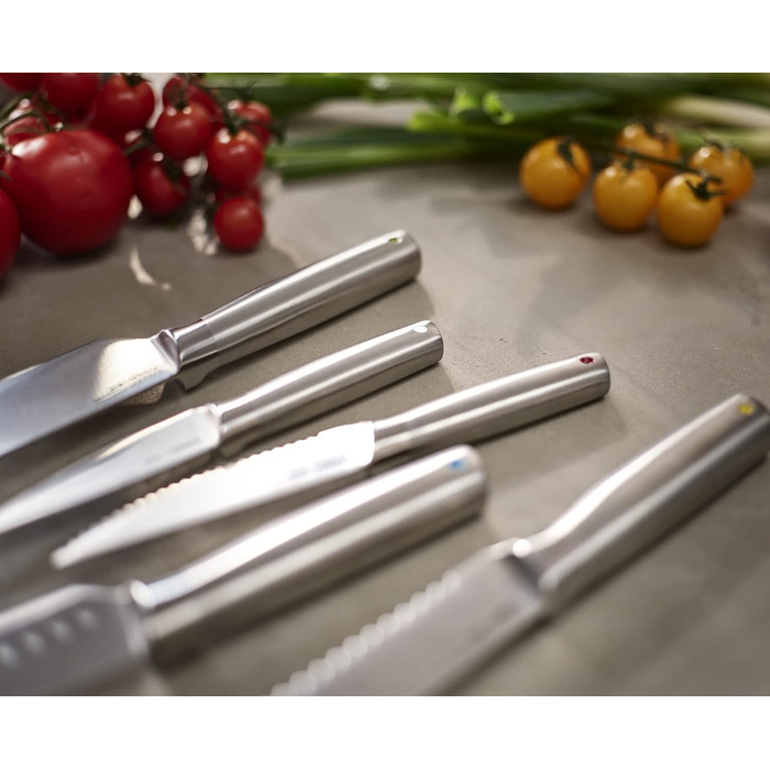 Joseph Joseph Elevate - Набір ножів з обертовим підставою (5 шт.) з нержавіючої сталі, японські леза, антифронт покриття, неслизьке дно