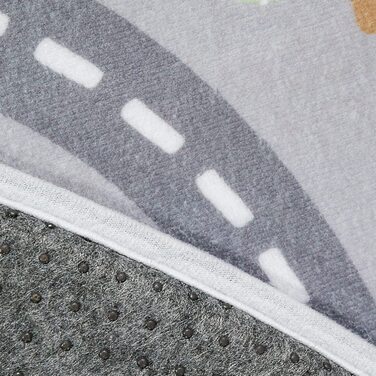 Пако домашній дитячий килимок, круглий килимок для дитячої кімнати, дитячий килимок, нековзна зірка, місяць, слон, Веселка, розмір колір (діаметр 80 см круглий, Сірий 2)
