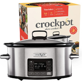 Мультиварка Crockpot Schongarer Slow Cooker 7.5 л з регулюванням часу приготування, нержавіюча сталь [CSC063X]
