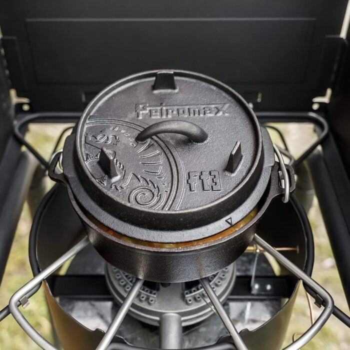 Казан Petromax Feuertopf FT3 з плоским дном для всіх типів плит, гриля та відкритого вогню, 1.6 л