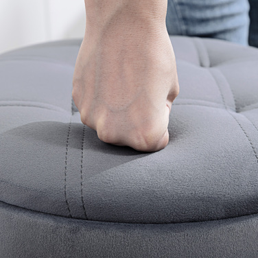 Барний стілець, барний стілець у стилі бістро з місцем для зберігання, обертовий барний стілець, регульований по висоті кухонний стілець з велюровою оббивкою, 39x39x65 см, сірий