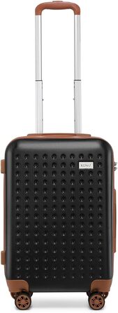 Чохол-валіза KONO, 57x38x24 см, 20 дюймів, ABS, TSA-замок, чорний