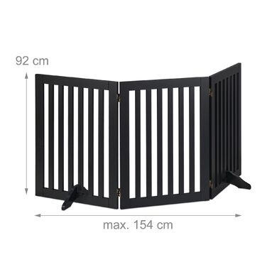 Захисний бар'єр Relaxdays чорного кольору, 92 см