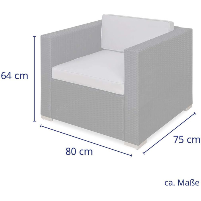 Набір садово-розслаблювальних меблів SVITA California з поліротангу (чорний, крісло CALIFORNIA/LUGANO)