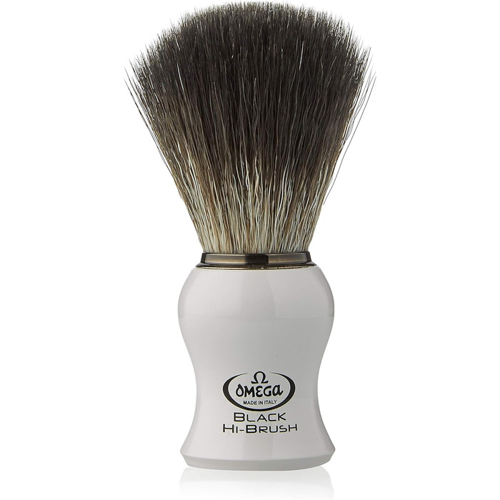 0196745 - Pennello da Barba in Fibra 'Black Hi-Brush', Bianco, 0196745 - Pennello da Barba in Fibra 'Black Hi-Brush', Bianco