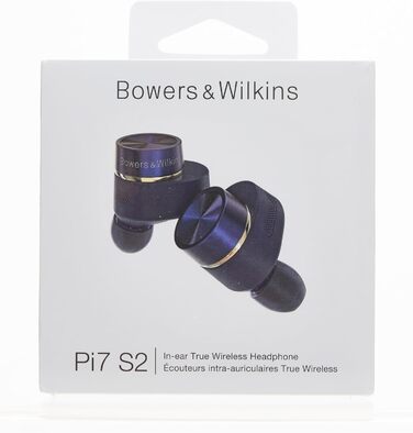 Справжні бездротові навушники Bowers & Wilkins Pi7 S2, Bluetooth, aptX, мікрофони, Midnight Blue (2023)