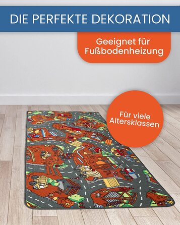 Килимок для ігор Primaflor-міцний дитячий килимок-високоякісний килимок для дитячої - Килимок для ігор для хлопчиків і дівчаток - - 95x133 см (міський, 95x200 см (1 упаковка))