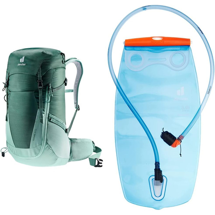 Жіночий туристичний рюкзак deuter Futura 24 SL (Forest-jade, комплект з системою гідратації)