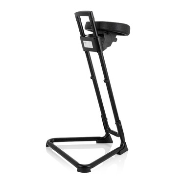 Крісло для роботи TOP WORK 32 з м'яким сидінням з піни PU, металевим каркасом, чорного кольору - hjh OFFICE