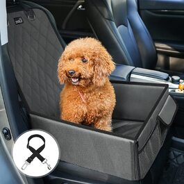 Міцне автомобільне сидіння для собак pecute, складне автомобільне сидіння для собак малого та середнього розміру, водонепроникне автомобільне сидіння для собак для заднього та переднього сидінь 60 * 43 * 19 см (чорний) сірий