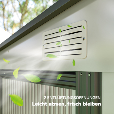 Гаражний бокс Outsunny 2,81 м² (154x206,5x181 см) з похилим дахом та фундаментом