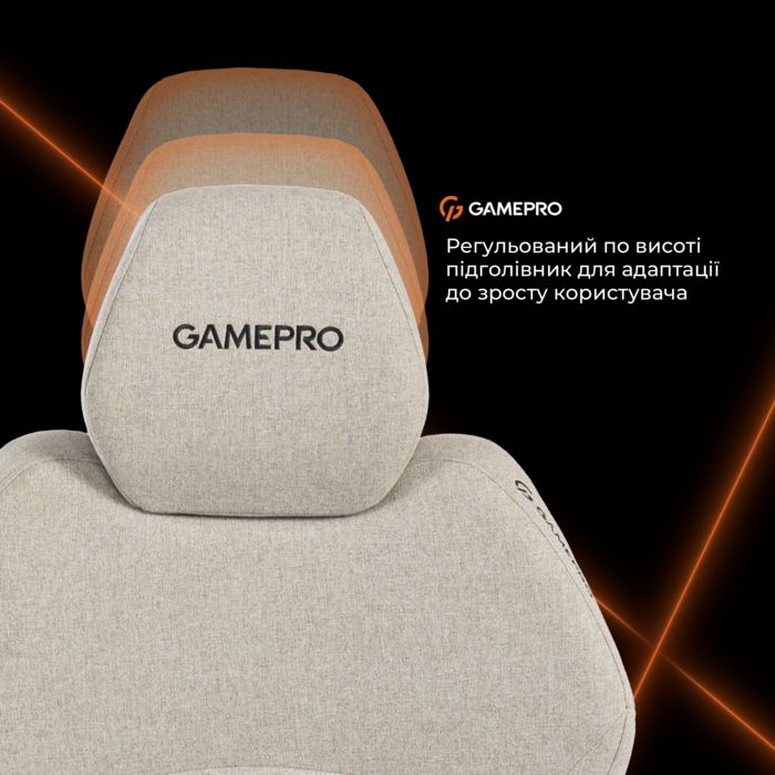 Крісло ігрове GamePro GC760LG Fabric Light Gray