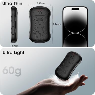 Електричні грілки для рук 2 шт. 6000 mAh, перезаряджувані, для кемпінгу, на вулицю, подарунок для чоловіків, жінок, дітей (чорний)