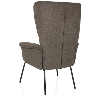 Крісло-релакс / Крісло-навушник HAVENIO, тканина темно-сіра, hjh LIVING
