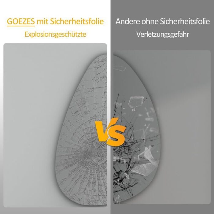 Дзеркало для ванної кімнати Spiegel Schwarz 40x60 см з металевим каркасом, прямокутне, для ванної, вітальні, спальні, гостьового туалету