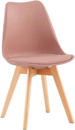 Елегантні стільці для обідньої зони EGGREE: дизайн в скандинавському стилі, набір 4 шт., кольори: чорний, рожевий, сірий, бірюзовий