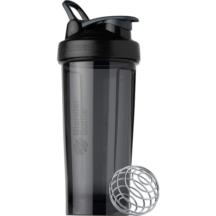 Пляшка для води BlenderBottle Pro32 Tritan з BlenderBall, чорна, ука (1 упаковка) чорна ука (1 упаковка) одинарна