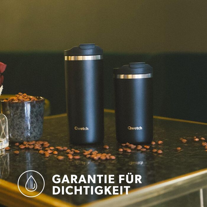 Термокружка QWETCH 350 мл з нержавіючої сталі - для кави та чаю, 6 год гаряча, 12 год холодна, BPA-free, без витоку, багаторазова, для подорожей