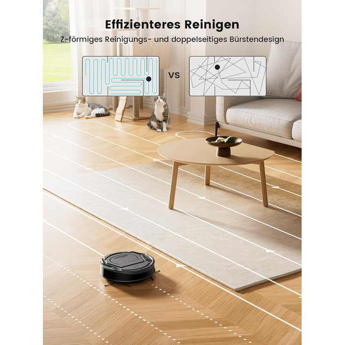 Робот-пилосос LEFANT M210 Pro+ Black: потужність 4000Pa, Wi-Fi, керування через додаток/Alexa, оминання перешкод 190°, тихий, для твердих підлог та килимів, збір шерсті тварин