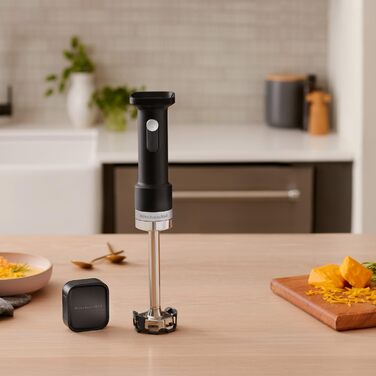 Акумуляторний ручний блендер Kitchenaid з подрібнювачем і віночком, акумулятор, чорний