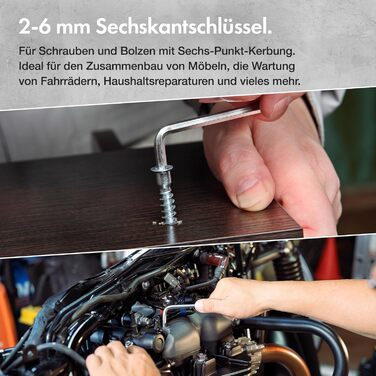 Набір інструментів VonHaus 120 предметів в кейсі: LED ліхтарик, рулетка 3м, шестигранники, DIY для початківців